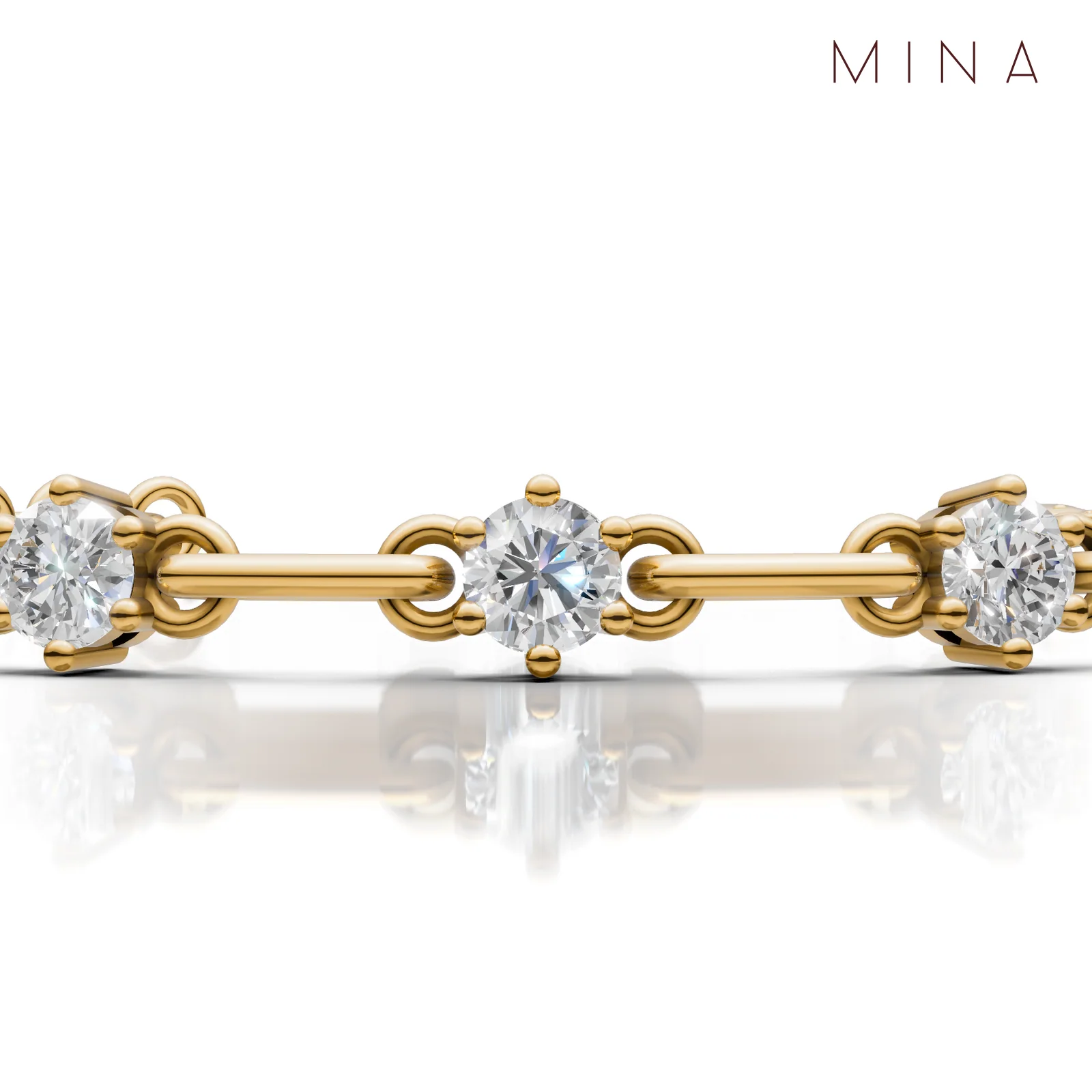 Soleil Tennis Bracelet, view 5 — House of Mina