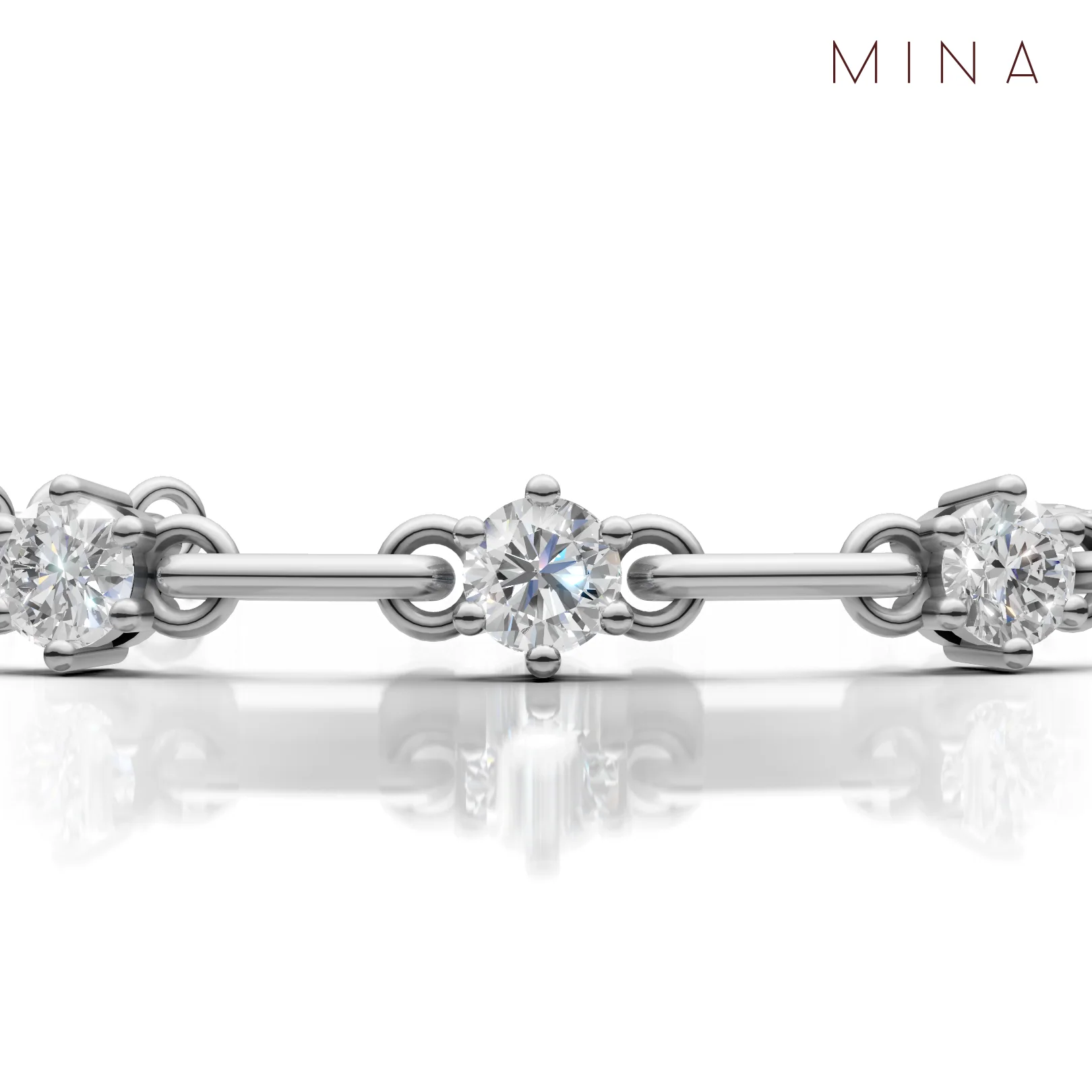 Soleil Tennis Bracelet, view 6 — House of Mina