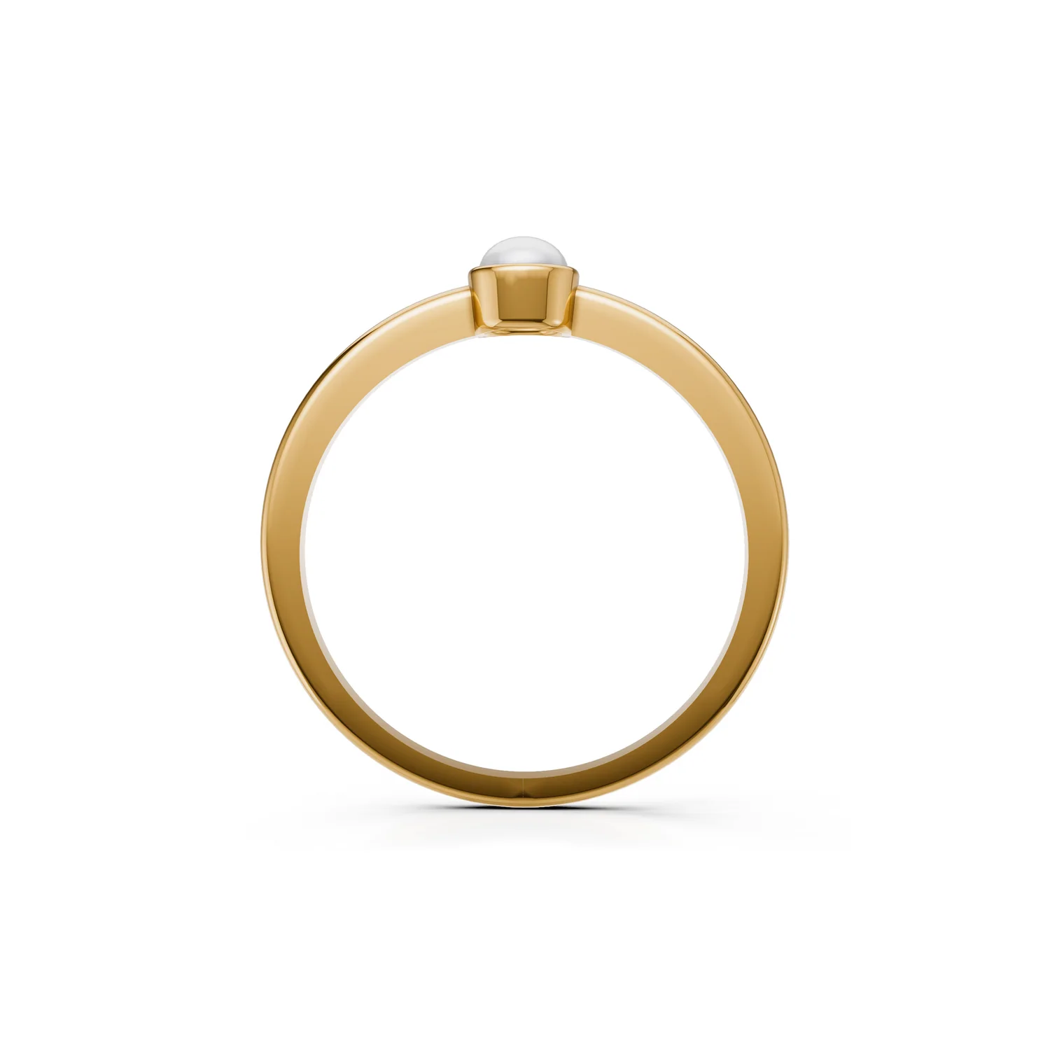 Solitaire Pearl Ring, view 2 — House of Mina