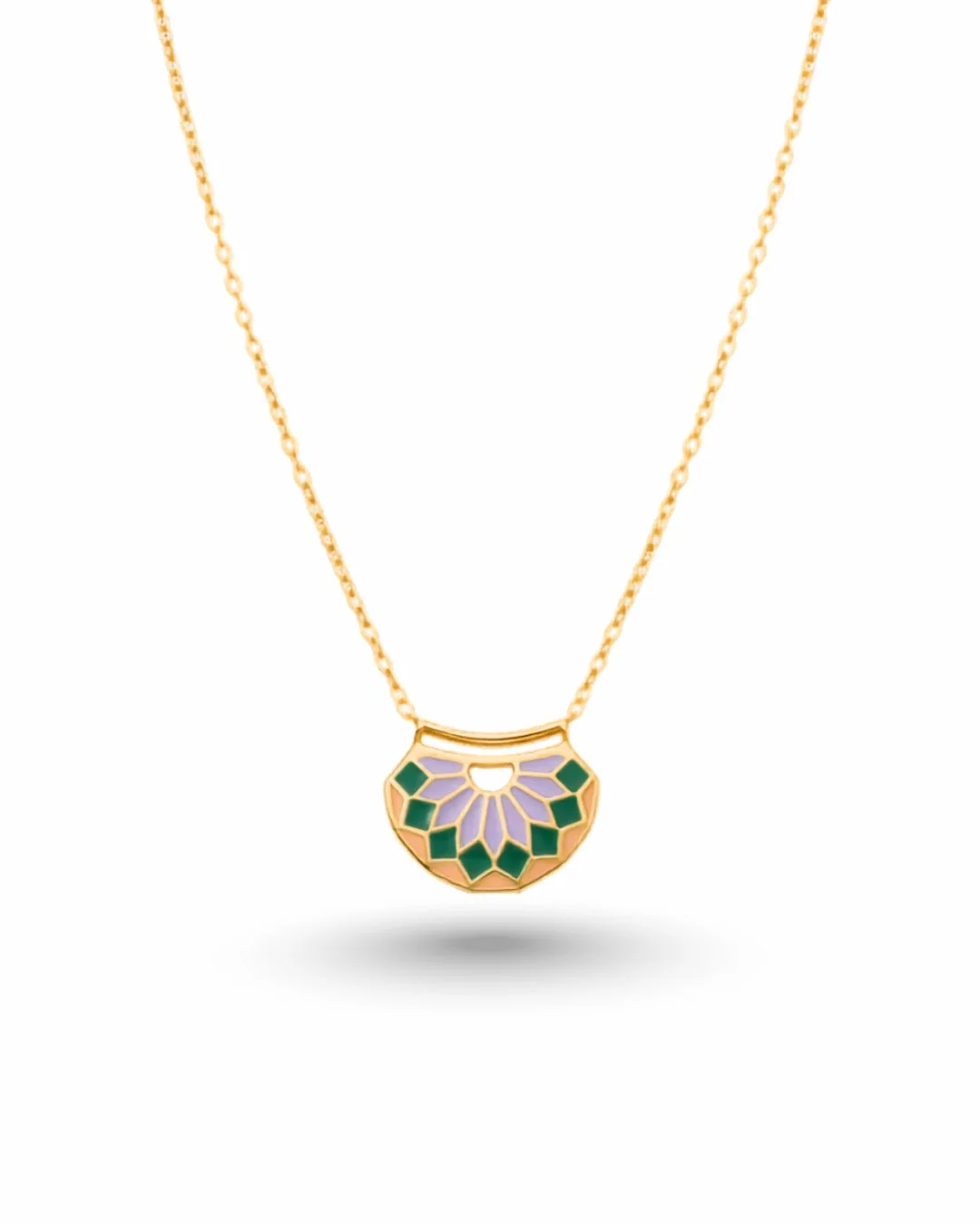 Sundial Pendants Geometric Enamel, view 1 — House of Mina
