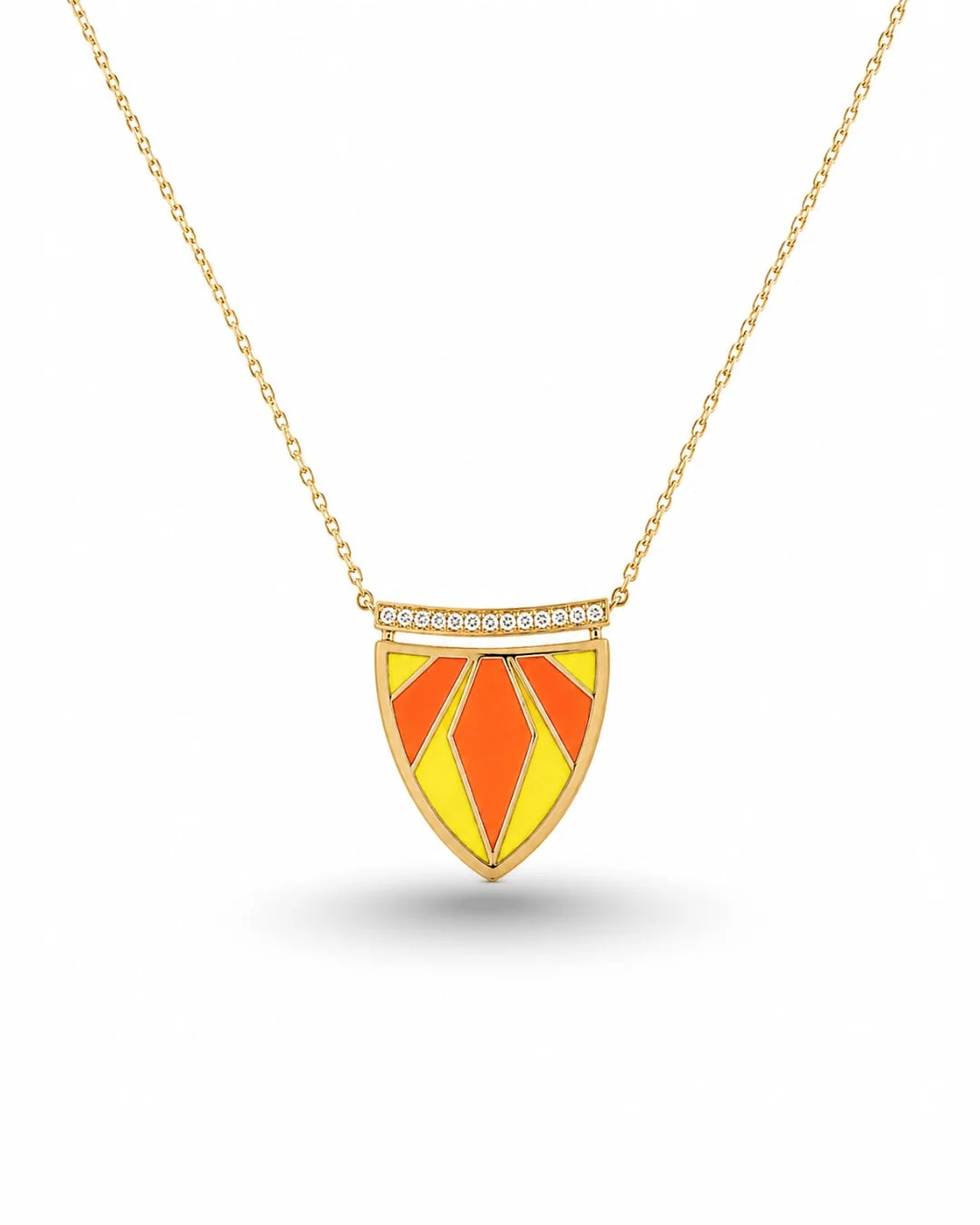 Sundial Pendants Geometric Enamel, view 1 — House of Mina