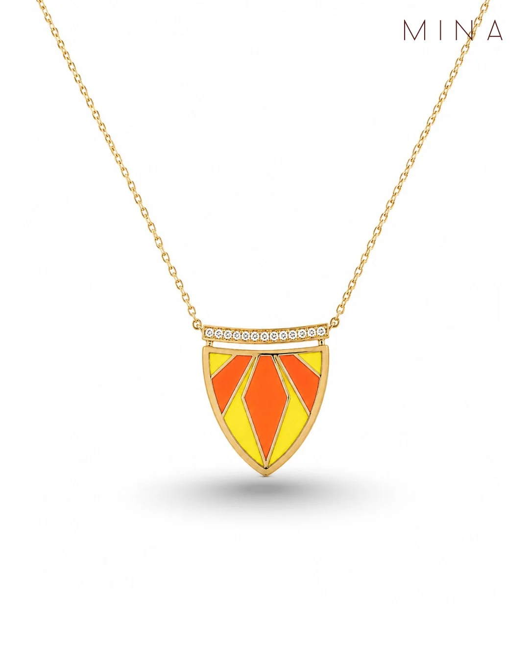 Sundial Pendants Geometric Enamel, view 1 — House of Mina
