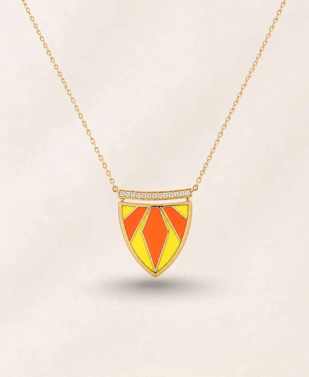 Sundial Pendants Geometric Enamel, view 2 — House of Mina