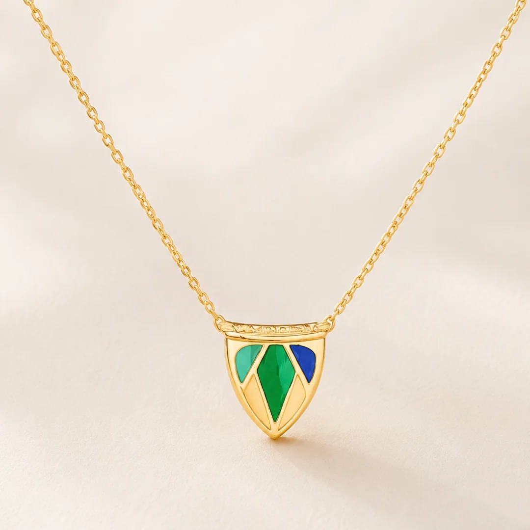 Sundial Pendants Geometric Enamel, view 2 — House of Mina