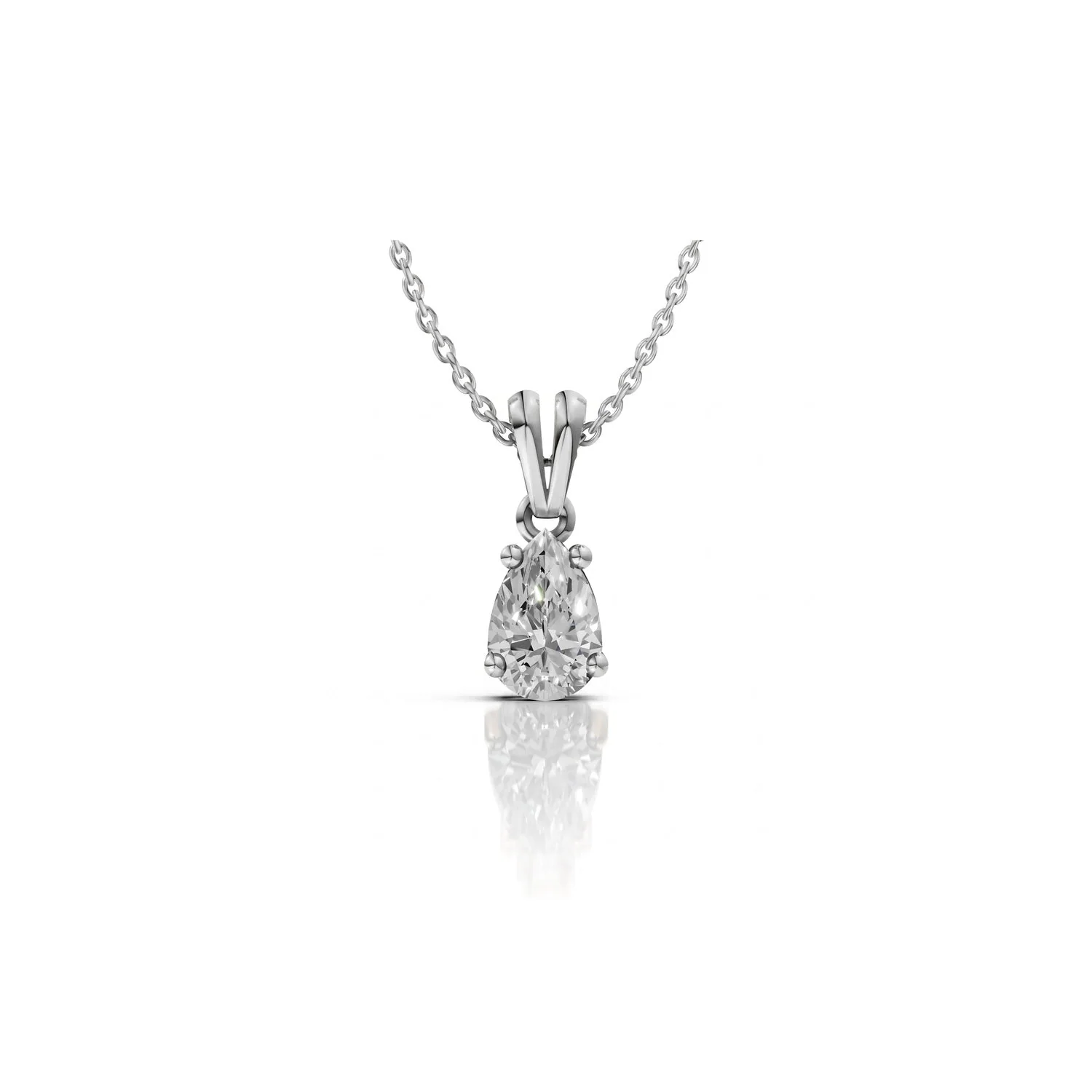 Tear Drop Moissanite Pendant Necklace, view 5 — House of Mina