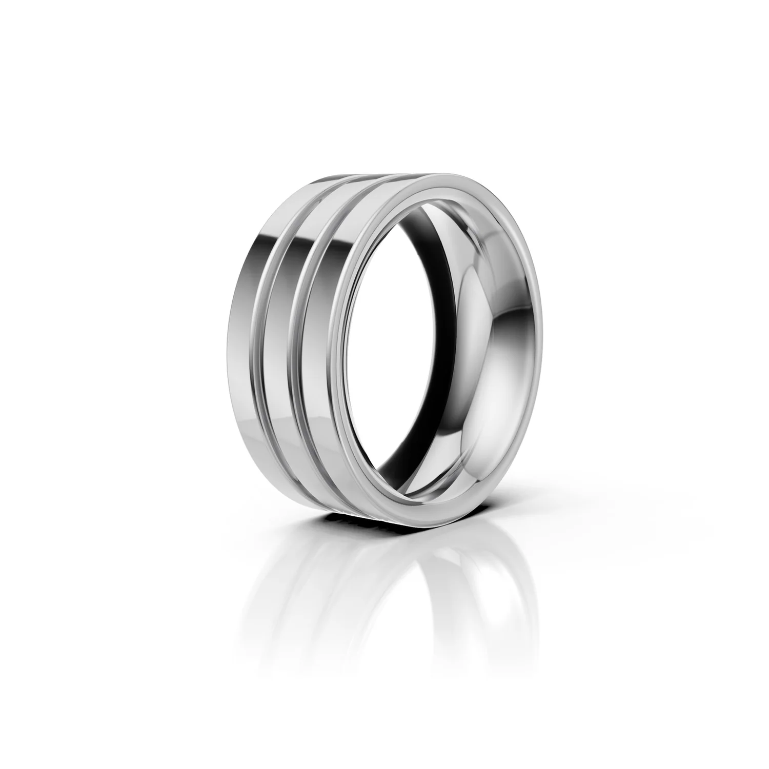 Tri-Channel Ring, view 2 — House of Mina