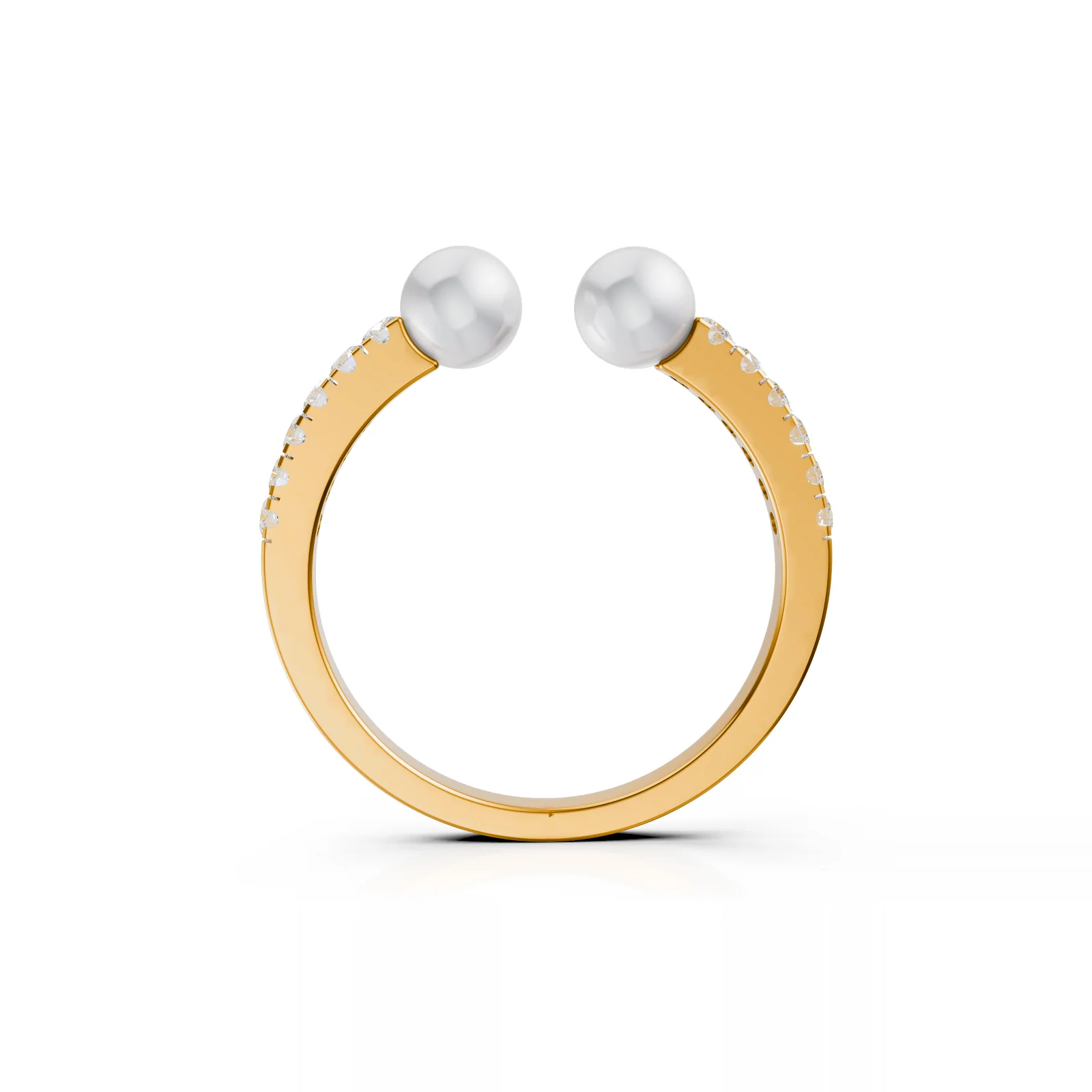 Twin Pearl Ring, view 2 — House of Mina