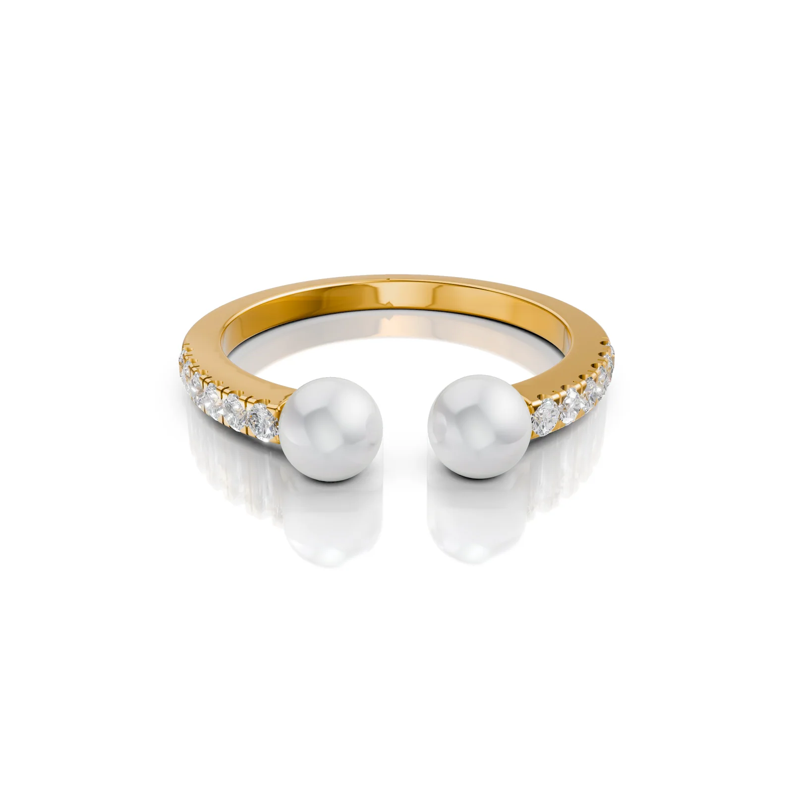 Twin Pearl Ring, view 4 — House of Mina