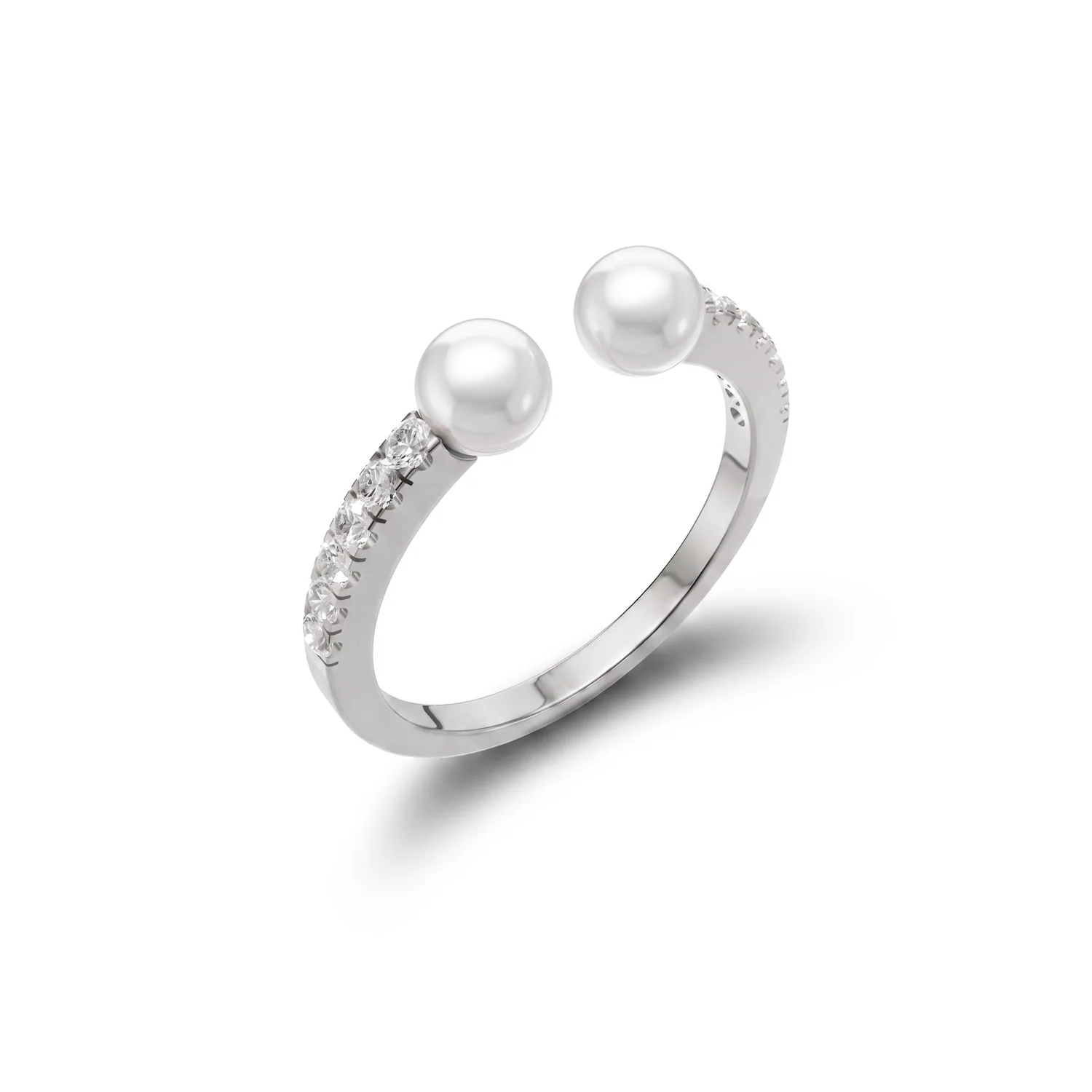 Twin Pearl Ring, view 5 — House of Mina