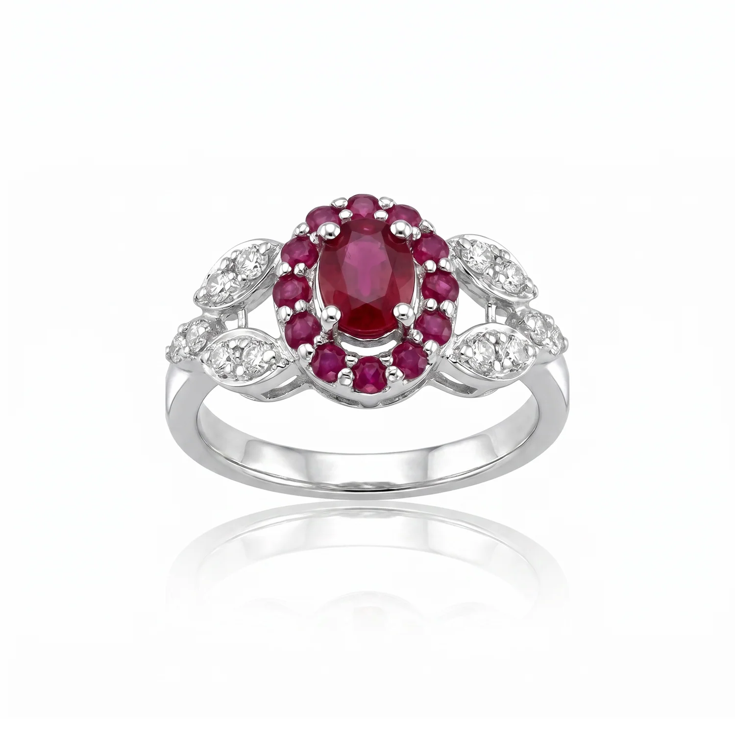 Vivienne Oval Halo Ring