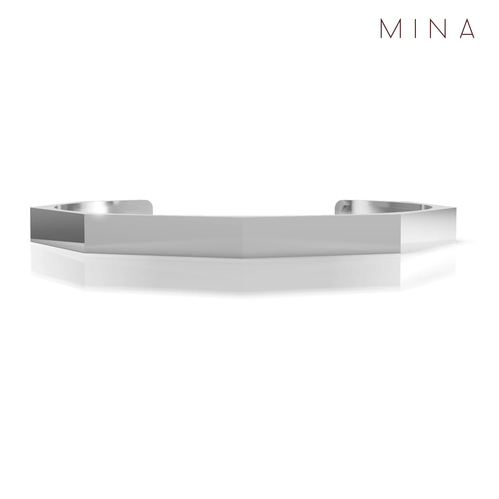 Zobi - Men's Silver Cuff, view 1 — House of Mina