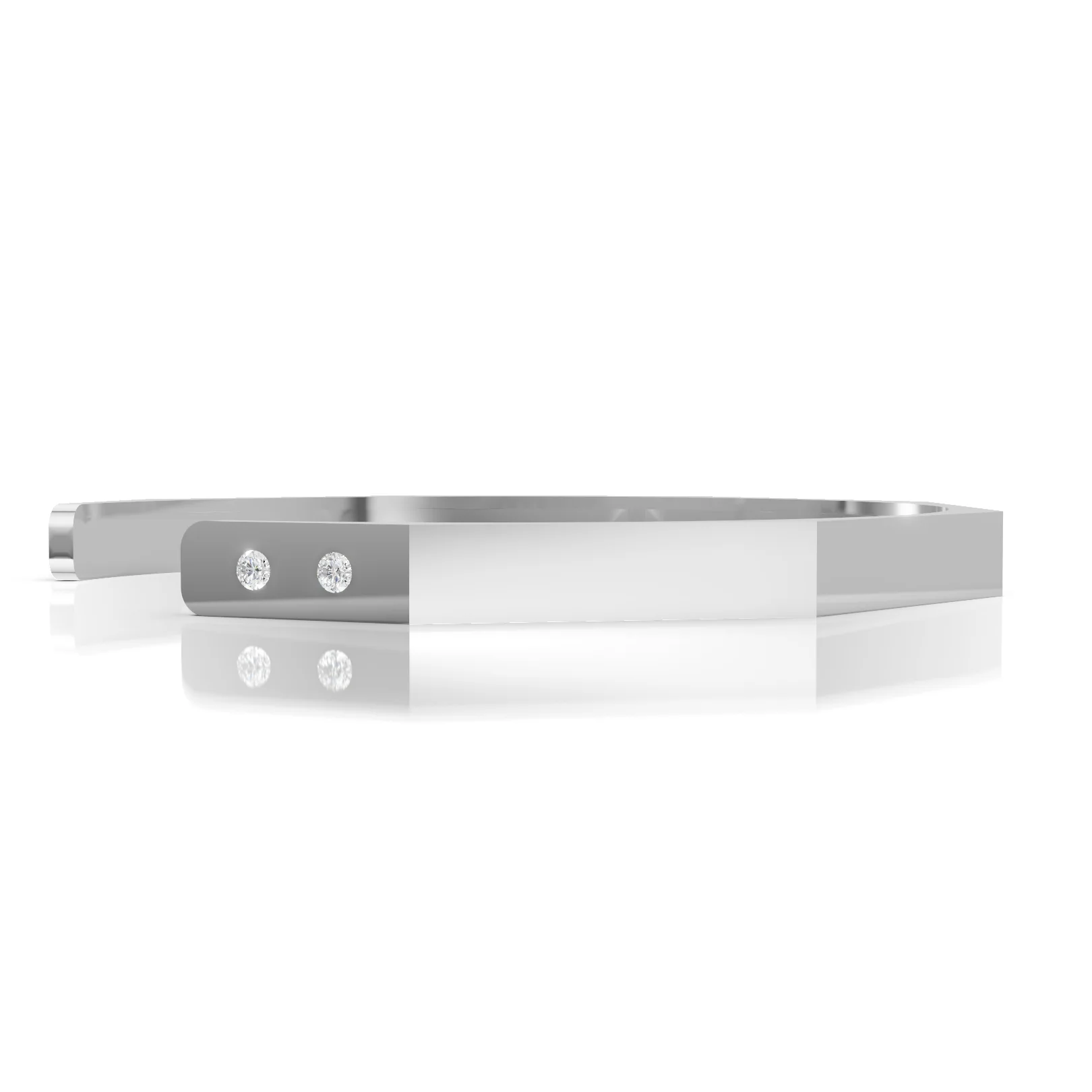 Zobi - Men's Silver Cuff, view 3 — House of Mina