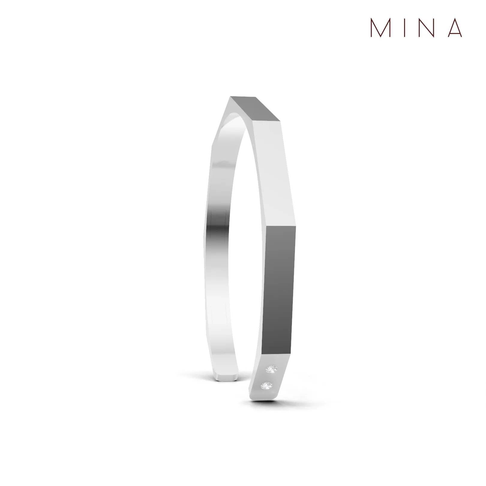 Zobi - Men's Silver Cuff, view 4 — House of Mina