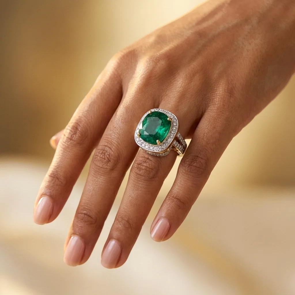 Cushion Cocktail Ring, view 2 — House of Mina