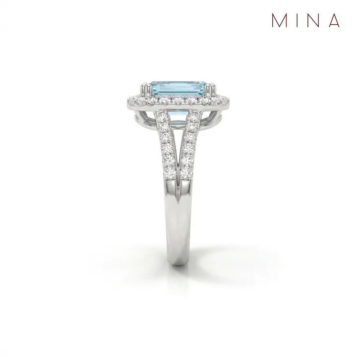 Azzura Emerald Cut Ring — Gemstone Rings, House of Mina