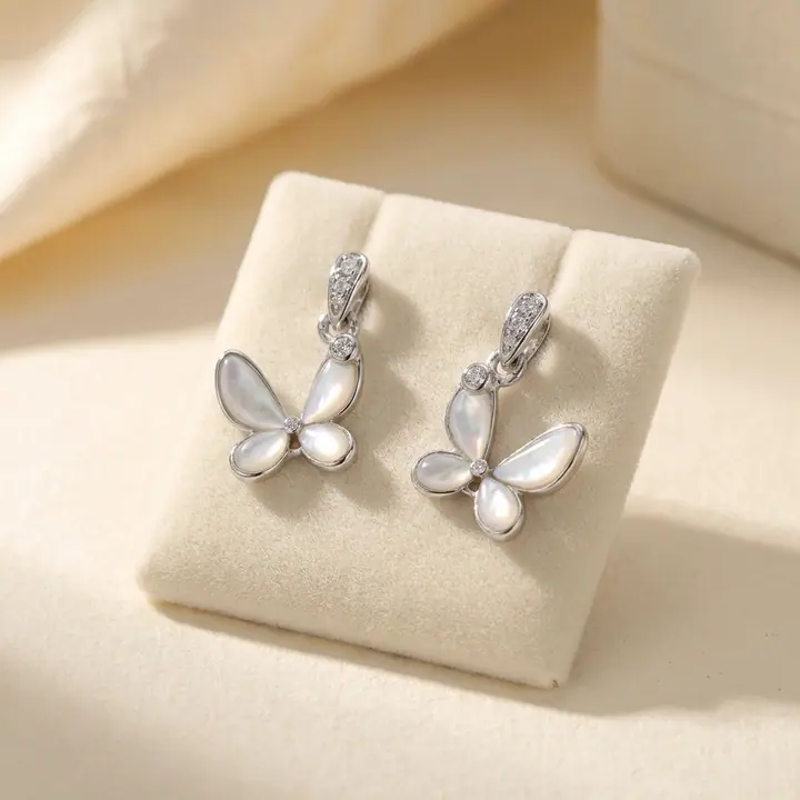 Bianca Butterfly Drop Earrings — Earrings, House of Mina