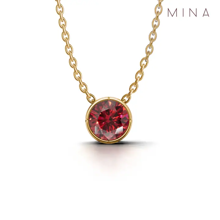 Birthstone Bezel Pendant — Pendants, House of Mina
