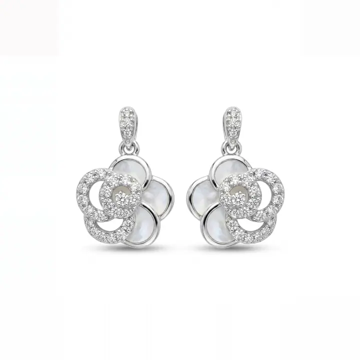 Camelia Floral Drops — Earrings, House of Mina