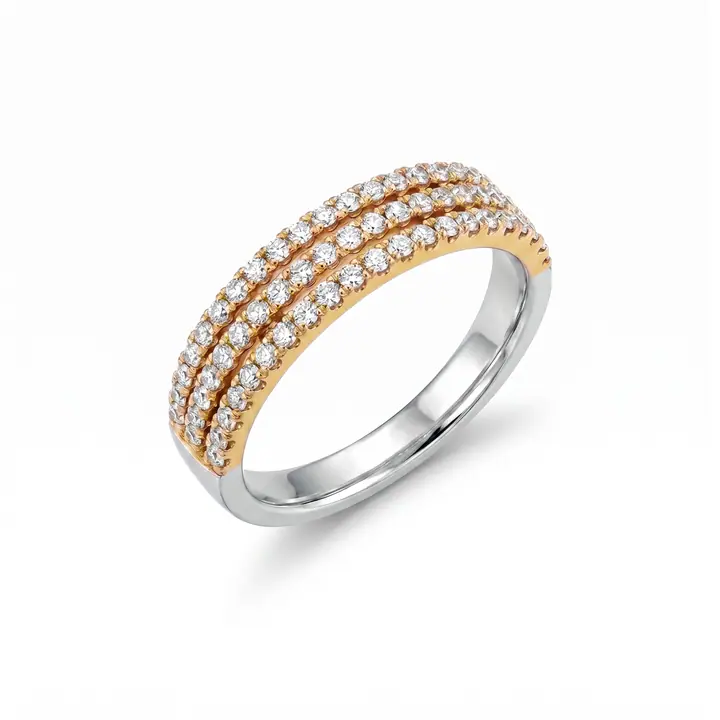 Camille Triple-Row Pavé Band — Rings & Bands, House of Mina
