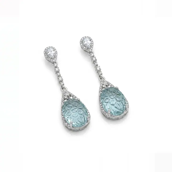 Carved Danglers — Earrings, House of Mina