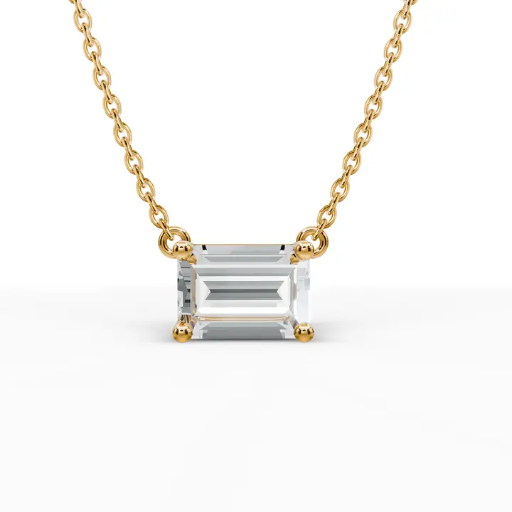 Emerald Cut Pendant Necklace — Pendants, House of Mina