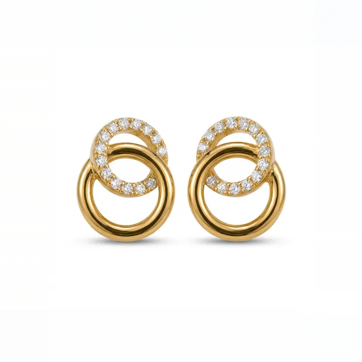 Linked Circle Studs — Studs, House of Mina