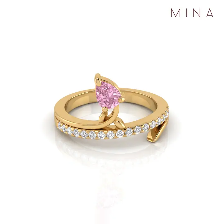 Pink Pear Wrap Ring — Rings & Bands, House of Mina