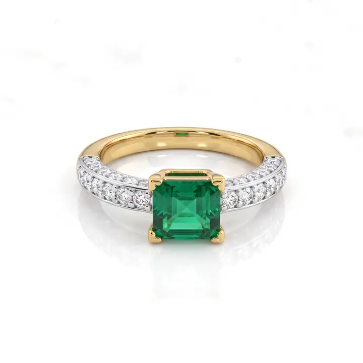 Pavé Emerald Ring — Rings & Bands, House of Mina