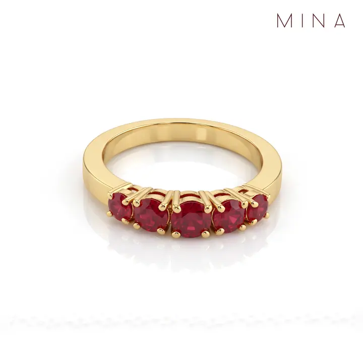 Ruby Five-Stone Band — Rings & Bands, House of Mina