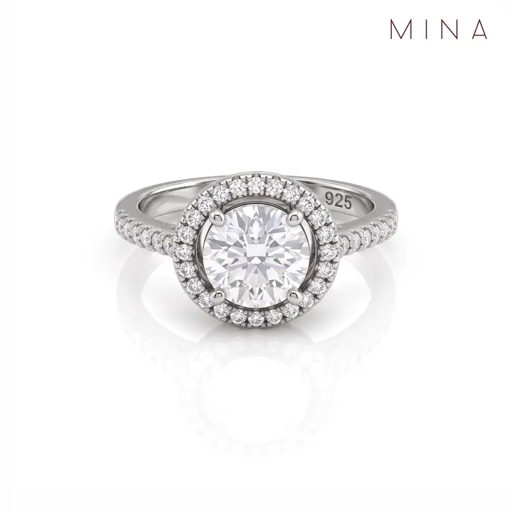 Round Halo Solitaire — Rings & Bands, House of Mina