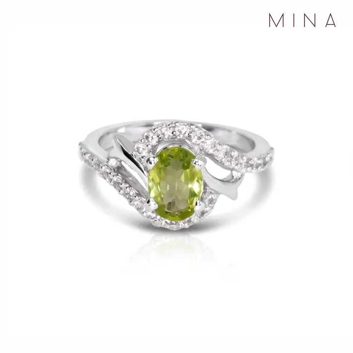 Peridot Oval Swirl Ring — Rings & Bands, House of Mina