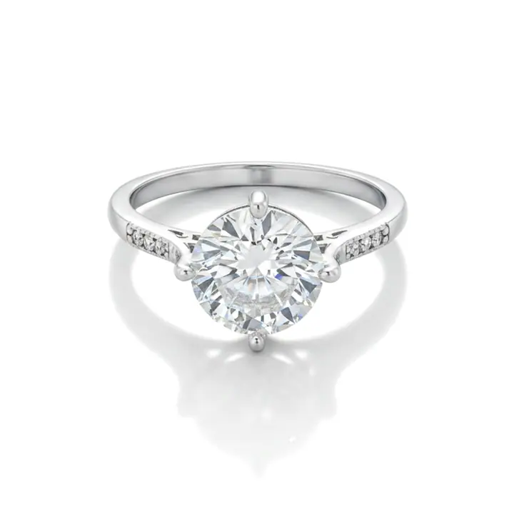 Cathedral Round Solitaire — Rings & Bands, House of Mina