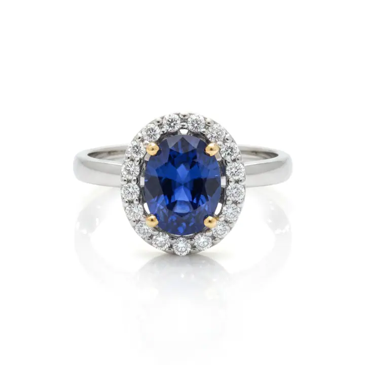 Safira Halo Ring — Rings & Bands, House of Mina