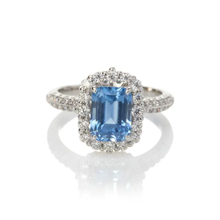 Azzura Emerald Cut Ring — Rings & Bands, House of Mina