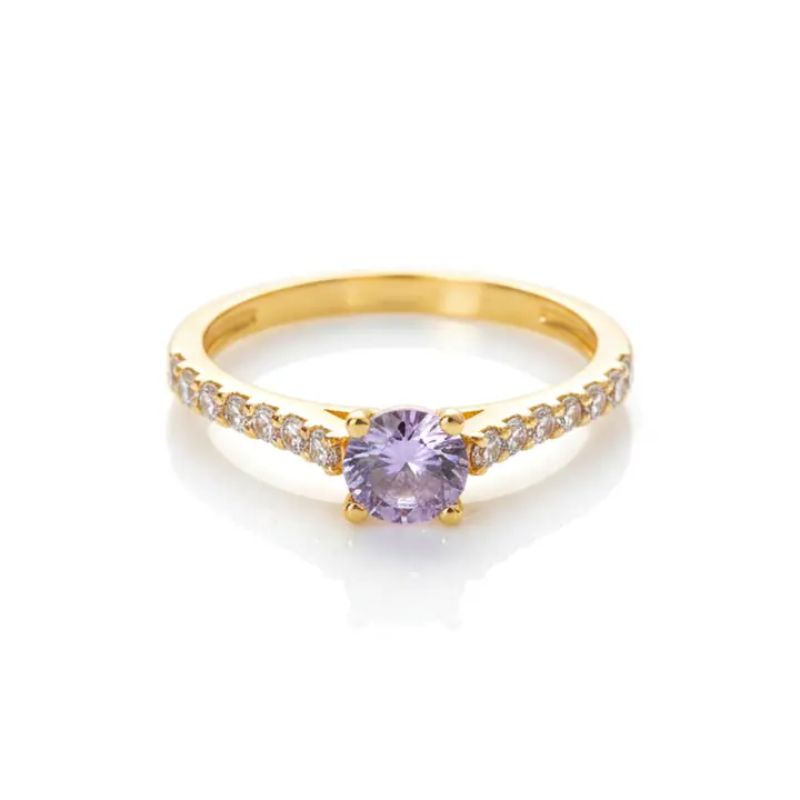 Lavender Solitaire Ring — Rings & Bands, House of Mina