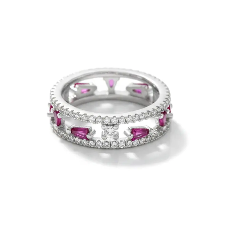 Rose Baguette Eternity Band — Rings & Bands, House of Mina