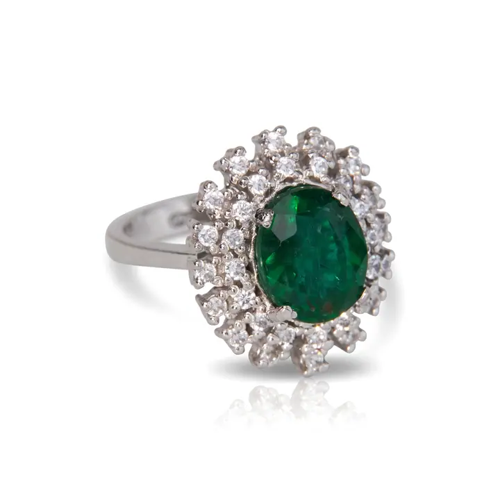 Oval Sunburst Halo Ring — Rings & Bands, House of Mina