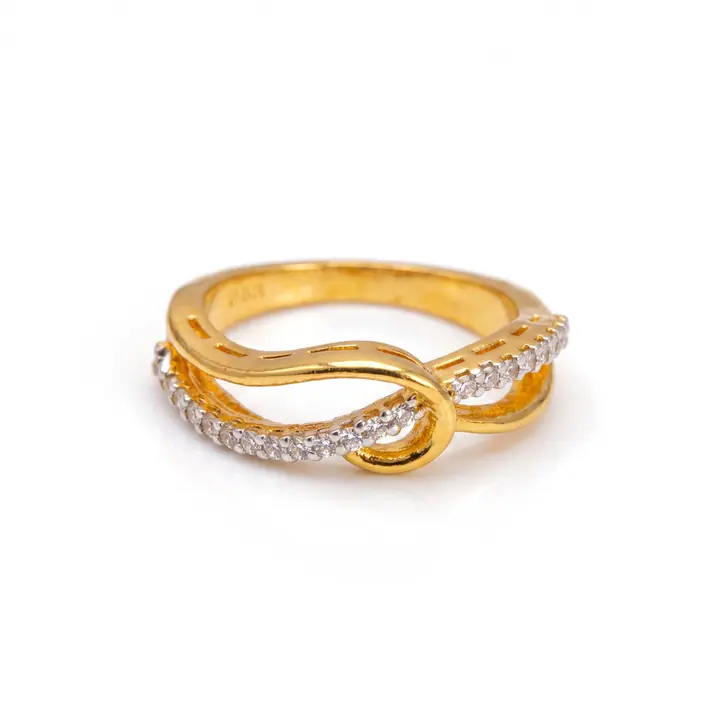 Gold Twist Pavé Band — Rings & Bands, House of Mina