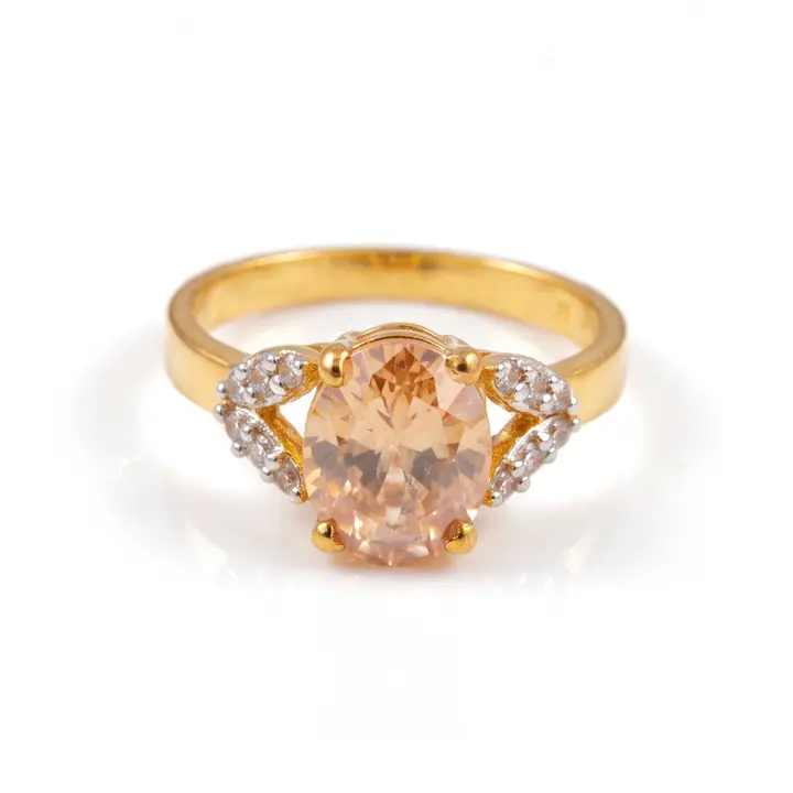 Champagne Oval Ring — Rings & Bands, House of Mina