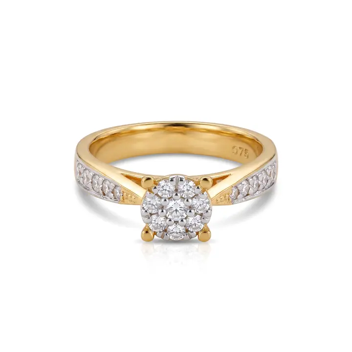 Cluster Solitaire Ring — Rings & Bands, House of Mina