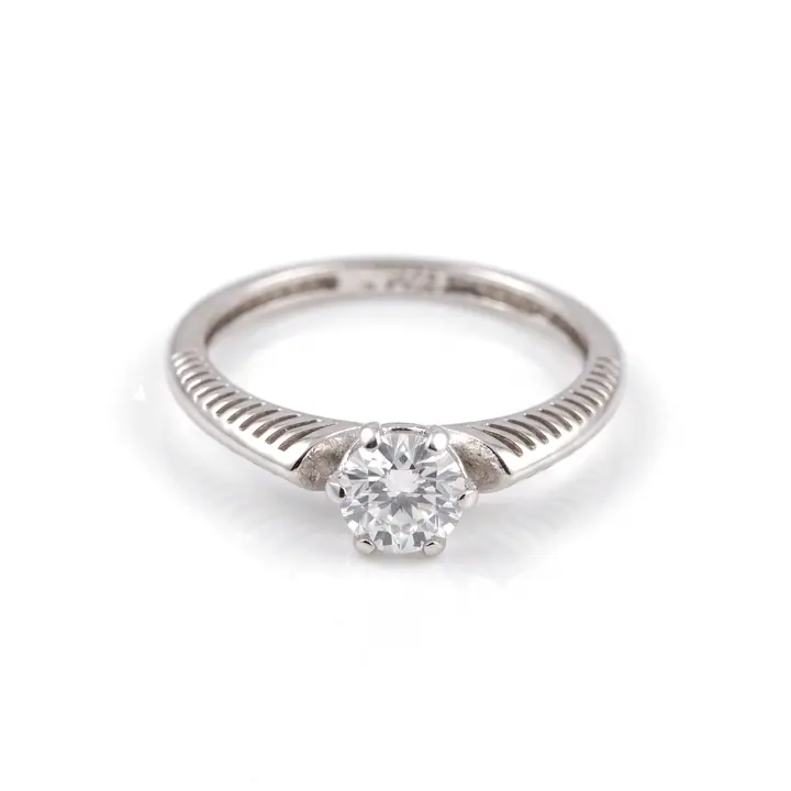 Ribbed Solitaire — Rings & Bands, House of Mina