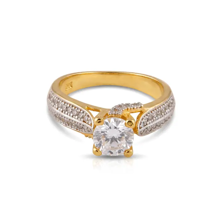 Wide Pavé Solitaire — Rings & Bands, House of Mina