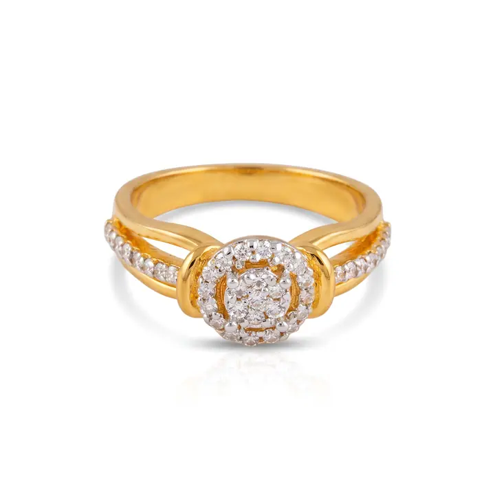 Cluster Halo Split-Shank Ring — Rings & Bands, House of Mina
