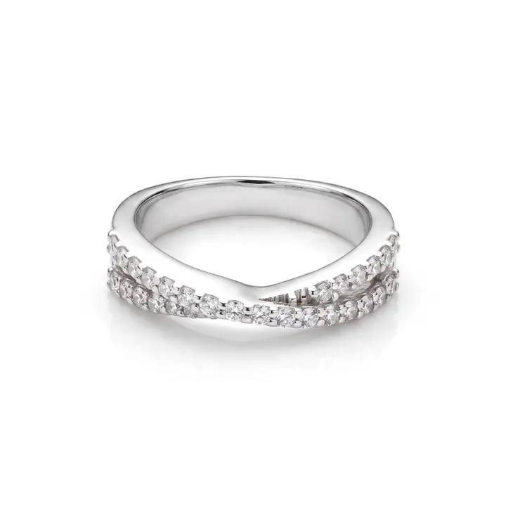 Crossover Pavé Band — Rings & Bands, House of Mina
