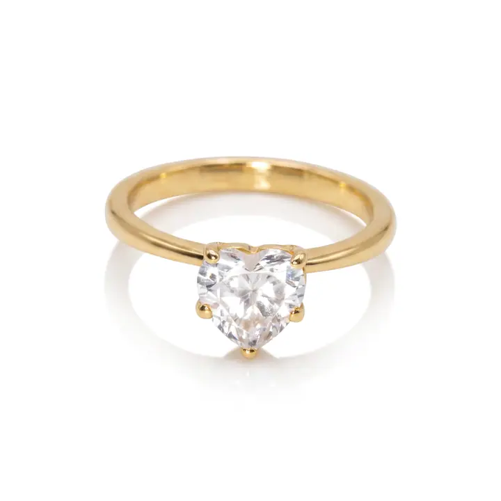Gold Round Solitaire — Rings & Bands, House of Mina