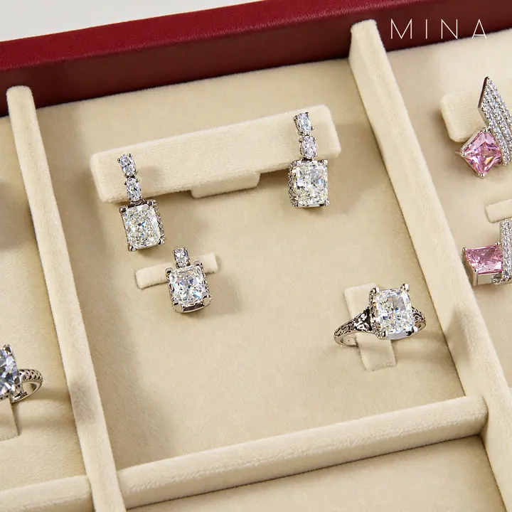 Cushion Solitaire Locket Set — Locket Sets, House of Mina