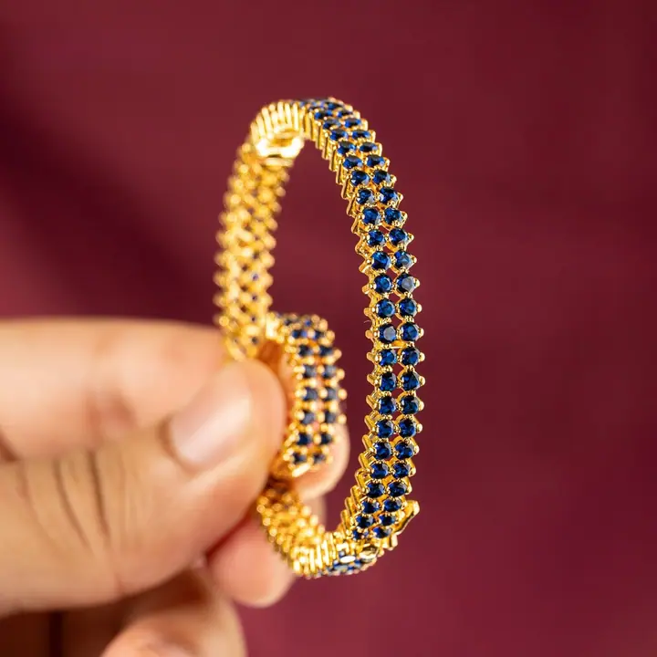 Sapphire Band Bangle & Ring — Wristwear, House of Mina