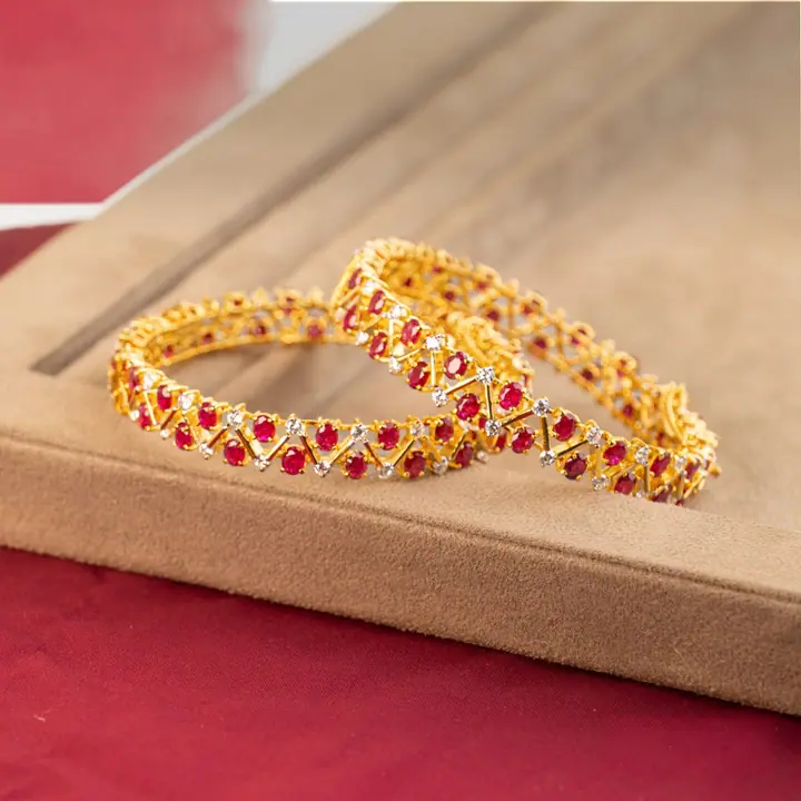 Ruby Bangle Pair — Wristwear, House of Mina