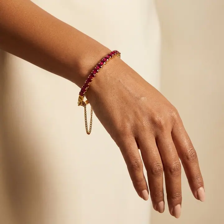Slim Ruby Line Bracelet & Ring — Wristwear, House of Mina