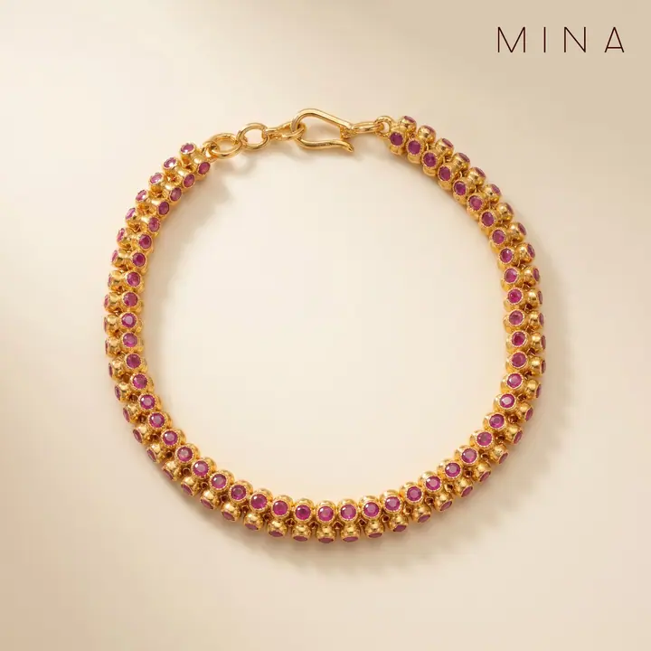 Ruby Line Bracelet — Wristwear, House of Mina